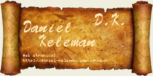 Daniel Keleman vizit kartica